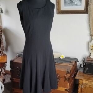 Calvin Klein Classic Sleeveless Black Fit-and-Flare Dress
